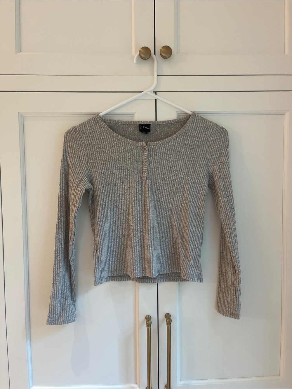 Girls grey ribbed long sleeve from Art Class (Target brand.) Size Medium 8-10.